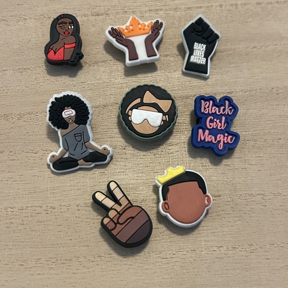 Accessories - Black Girl Magic Shoe Charms Set Of 8 Shoe Jewelry